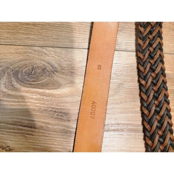 Brighton Belt Bundle Women's Sz S Brown Black Leathers Woven Textured Silver - Picture 12 of 13